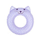 Ciambella gonfiabile Lila Leopard Swim Essentials – vista frontale gatto lilla su sfondo bianco