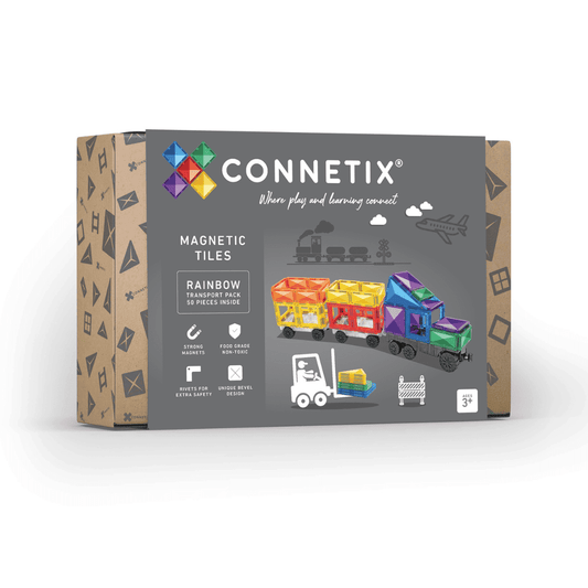 Costruzioni 3D magnetiche - CONNETIX - Transport pack Rainbow 50 pezzi