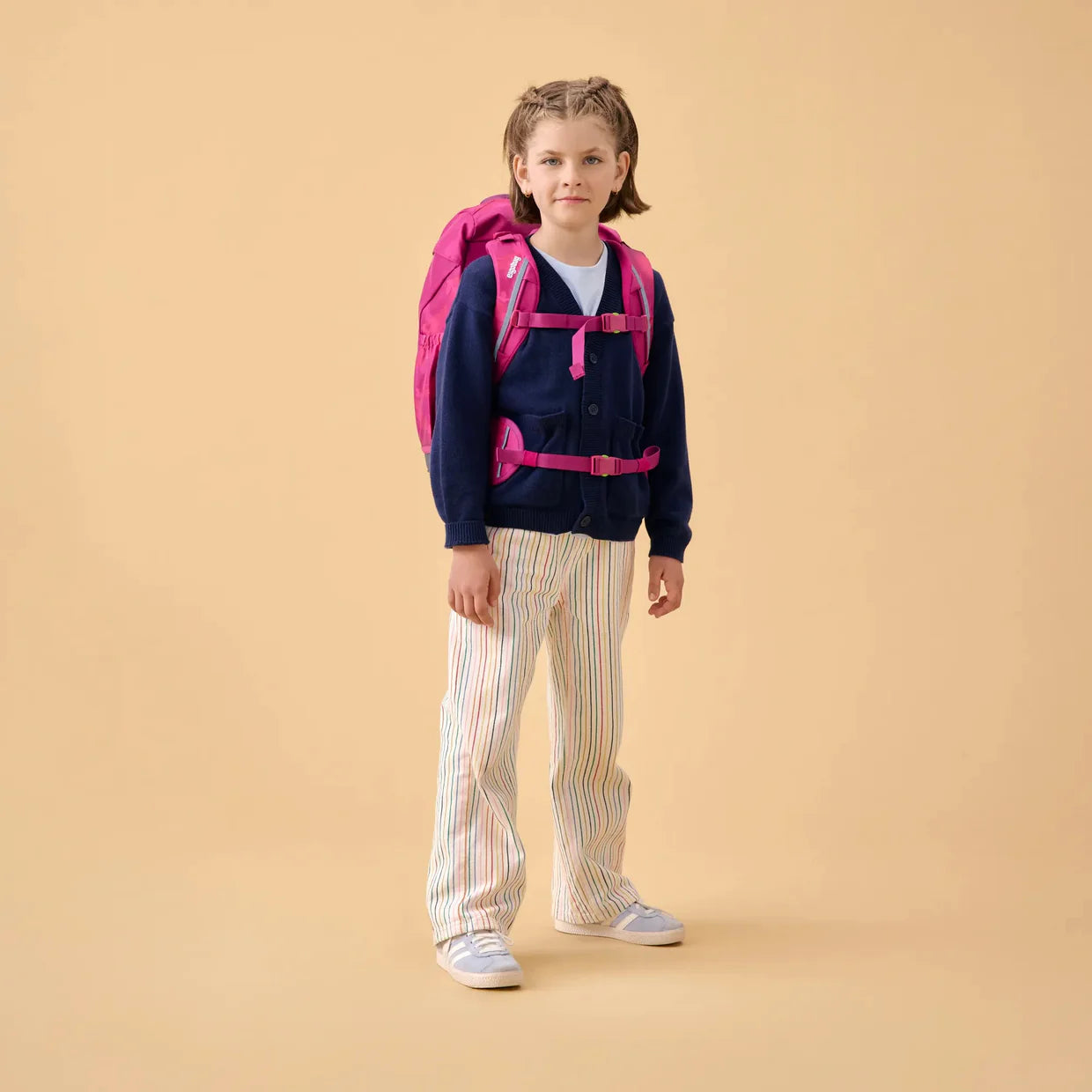 Zaino Bearicorn Ergobag indossato da bambina, vista frontale