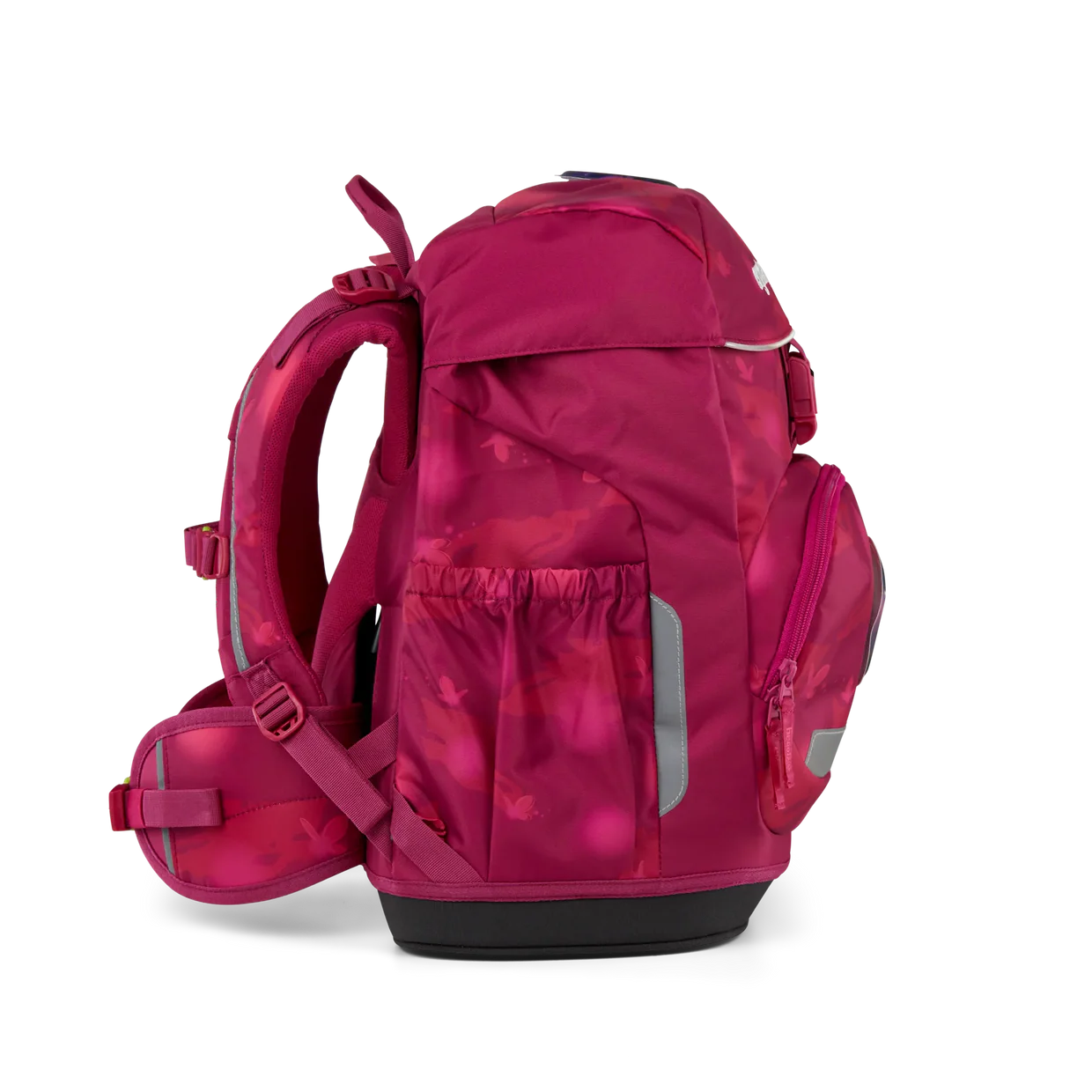 Zaino Bearicorn Ergobag vista laterale con tasche e cintura lombare