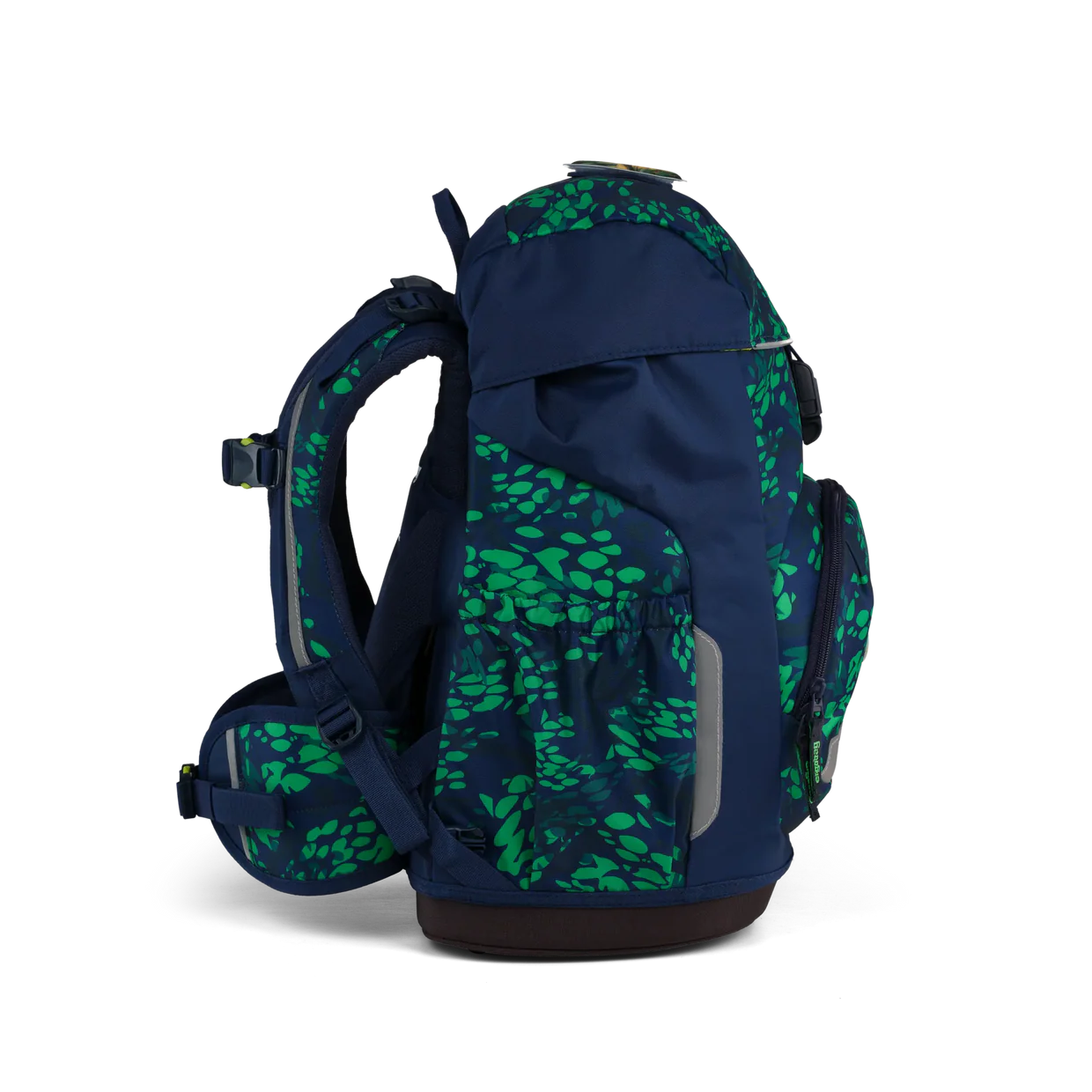 Zaino FireBear Dragon Ergobag vista laterale con tasche