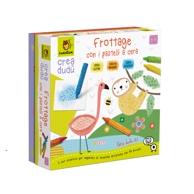 Frottage pastelli a cera