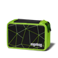 Astuccio CyBear Race Ergobag nero con linee geometriche verde neon, vista esterna