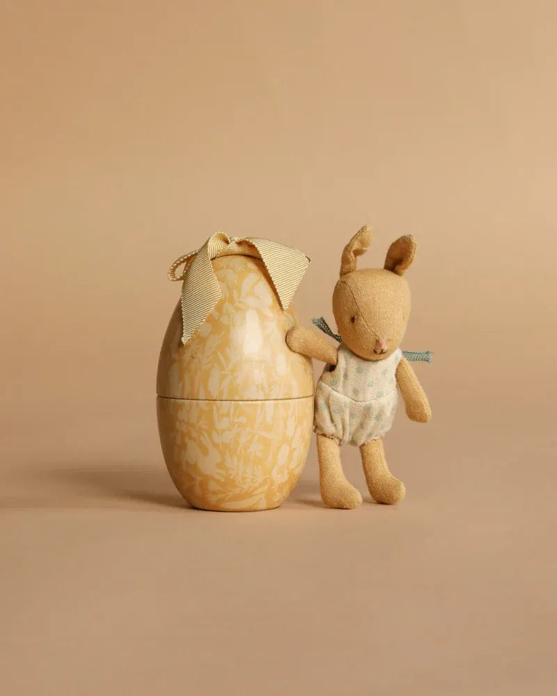 Uovo di Pasqua con coniglio micro - Giallo chiaro