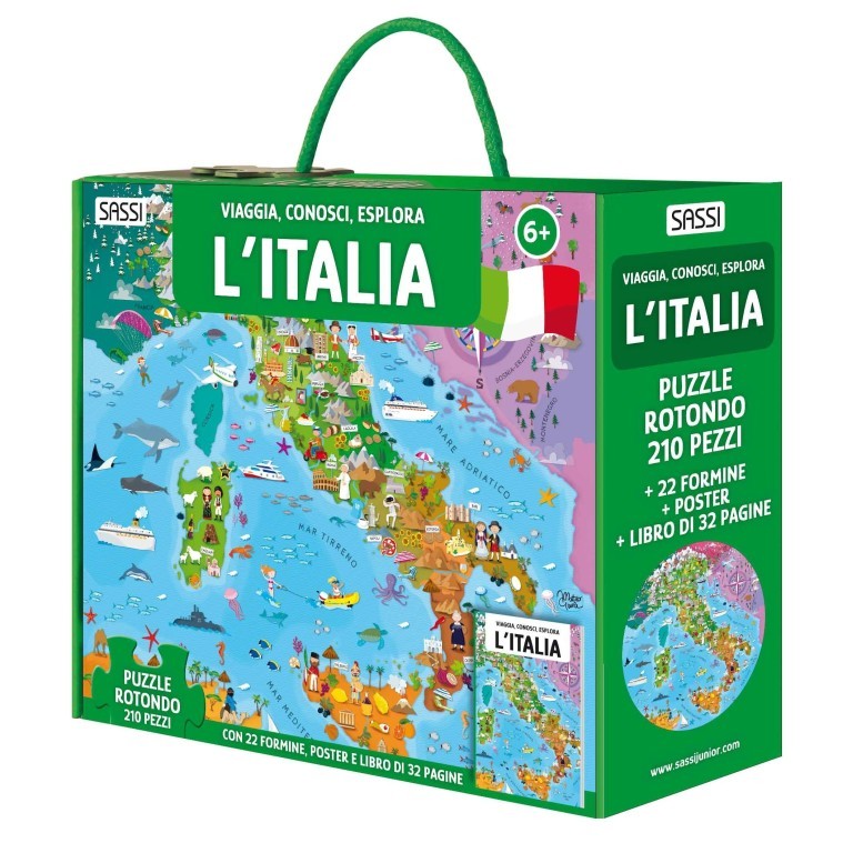 Viaggia, conosci, esplora. L’Italia - Puzzle con libro