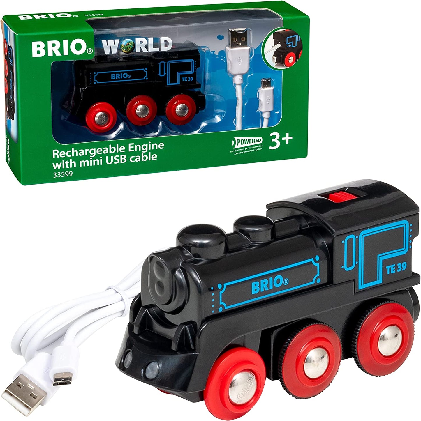 Locomotiva ricaricabile con cavo mini USB Brio