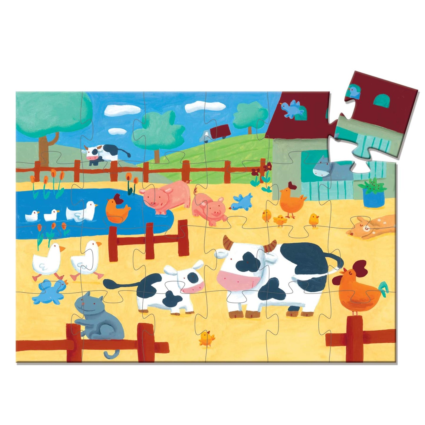 Puzzle Le mucche nella fattoria Djeco