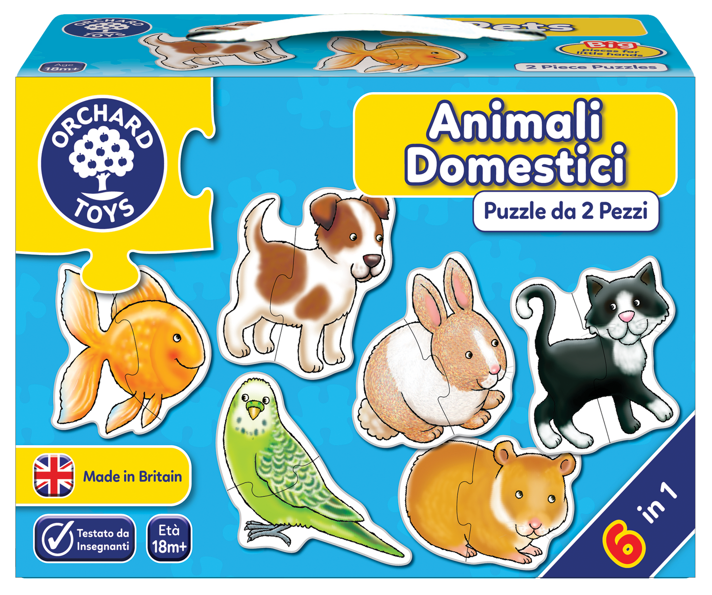 Puzzle da 2 pezzi Animali Domestici