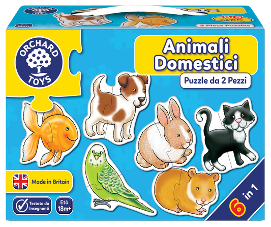 Puzzle da 2 pezzi Animali Domestici