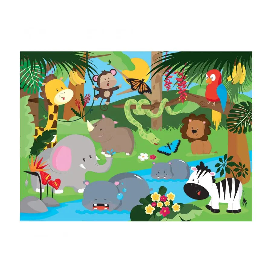 Gli animali della giungla Puzzle gigante e libretto Sassi Junior
