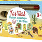 Pistola ad elastico con bersagli Far West